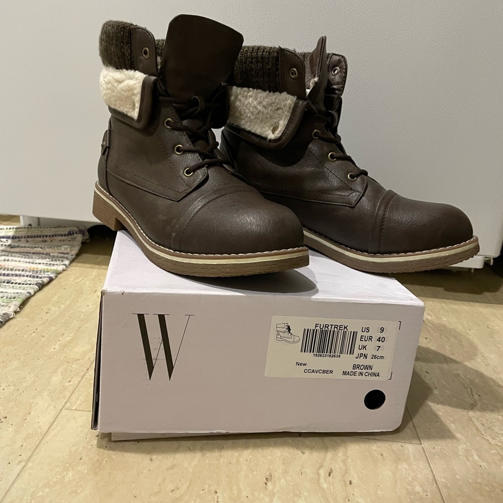 Fleece lined ankle boots